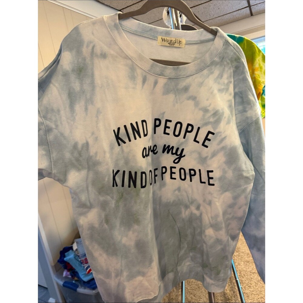 kind people are my kind of people tie-dye sweatshirt extra large